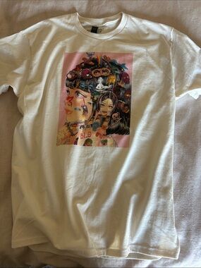 Popkiller Los Angeles Artist Series Anime Collage Graphic Tee - Cream - L
NWOT
